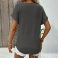 thumbnail image 4 of Mittory Women's Summer Short Sleeve V-Neck Sweater Pullover Loose Fit Casual Lightweight Knit Sweaters Tunic Top, 4 of 8