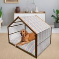 thumbnail image 2 of Colorful Pet House, Funky Geometrical Retro Style Spirals Circles Twirled Lines Dots Spots Pattern, Outdoor & Indoor Portable Dog Kennel with Pillow and Cover, 5 Sizes, Multicolor, by Ambesonne, 2 of 4