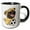 Black/White, variant on 3drose, Funny Cute Pug Puppy Dog Playing Soccer or Football Cartoon, 11oz Magic Transforming Mug