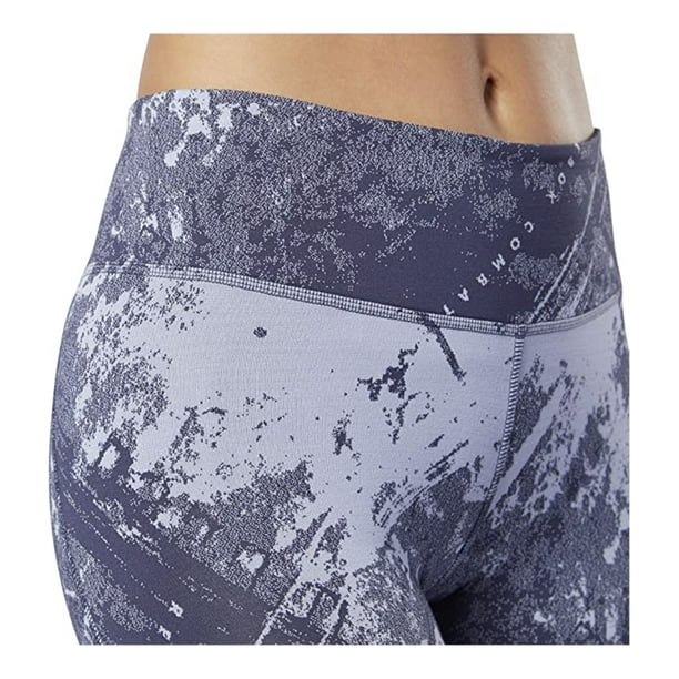 Reebok Womens Lux bold tights Compression Athletic Pants, Blue, Medium 