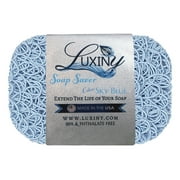 Luxiny American Made Soap Saver, Soap Lift for Soap Dish, Shower Soap Holder & Travel Soap Boxes Helps Handmade Soap Last Longer - Made from Plant Based Eco Friendly Bioplastics (Sky Blue)