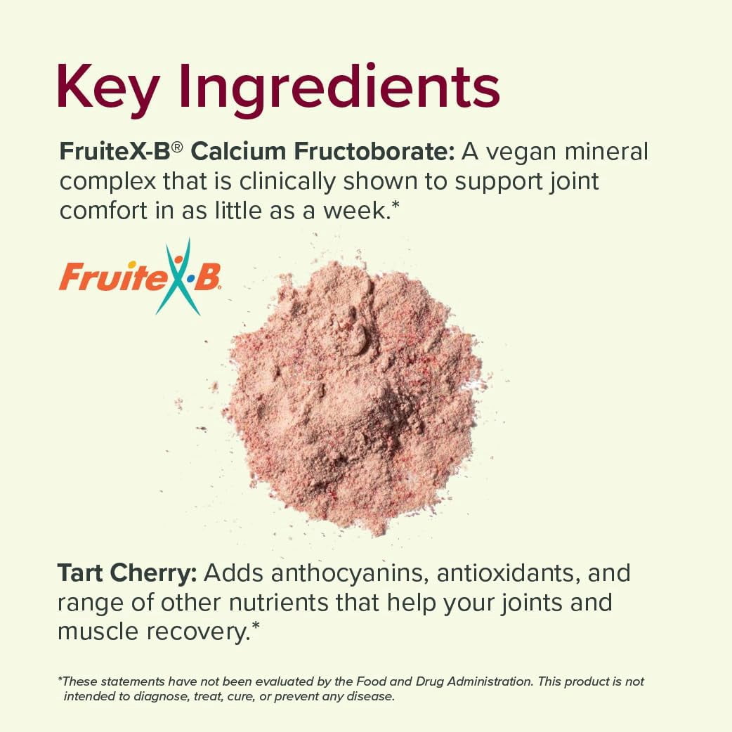 Sur Joint Support FruiteX-B Tart Cherry Capsules - Vegan Fast-Acting Relief for Better Joint Comfort and Mobility - Whole Tart Cherry and Calcium Fructoborate, Muscle Recovery (120 Capsules)