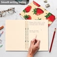 thumbnail image 5 of Many Strawberries Ring Binder Notebook Journey Note Diary College Ruled Spiral Notebook Study Loose Leaf Paper A5 60 Pages, 5 of 8