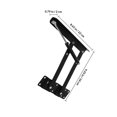 thumbnail image 2 of FESTFENDS 2Pcs Black Hydraulic Lift Table Hinges Foldable Bracket Heavy Duty Coldrolled Steel Hardware, 2 of 8