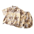 thumbnail image 3 of Sentuca Summer Boys Outfit Sets Hawaiian Casual Button Down Shirts and Shorts for Vacation Beach Clothes, 3 of 5
