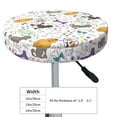 thumbnail image 2 of Goofa Colorful Poodle Dog Printed Stool Covers Round, Waterproof Round Bar Stool Covers Anti-Slip Round Bar Stool Seat Cover with Elastic Bands Durable -14 inch, 2 of 7