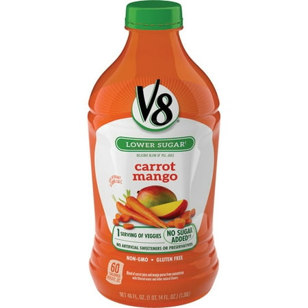 (6 Pack) V8 Carrot Mango, 46 oz. (Best Way To Juice Carrots)