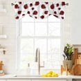 thumbnail image 4 of Tie Up Valances for Windows, Cartoon Ladybug Adjustable Valance Curtains Window Treatment for Living Room/Bedroom, Funny Animals Dot Modern Simple Rod Pocket Kitchen Curtains & Drapes 54x18 Inch, 4 of 9