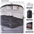 thumbnail image 3 of Double Sleeping Bag for Adults with 2 Pillows - Queen Size XL Waterproof Sleeping Bag for All Season Camping Hiking Backpacking 2 Person Sleeping Bags for Cold Weather & Warm, 3 of 14