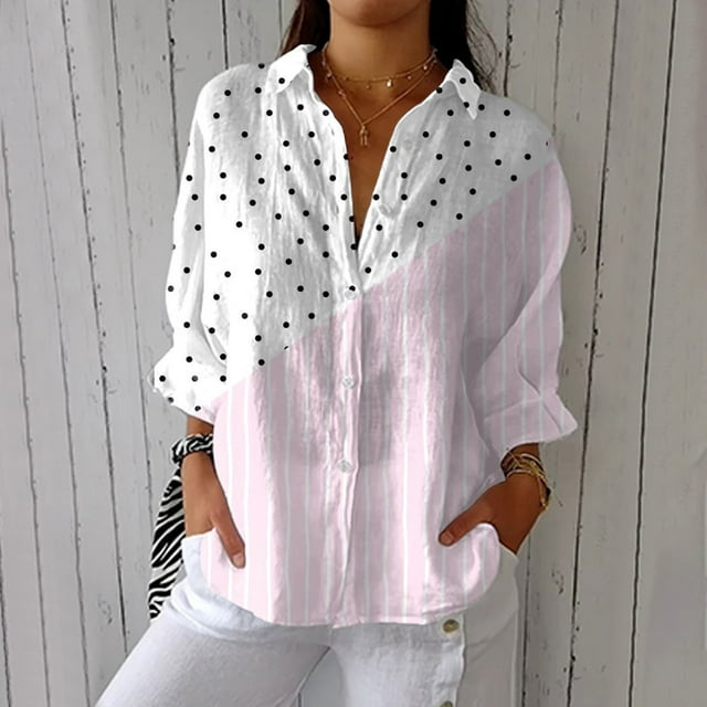 Chemises pour Femmes Seductiva Rabais de 50 % Liquidation Chemise Rétro pour Femmes à Imprimé Floral Art Imprimé Art Chemise Décontractée à Col en V