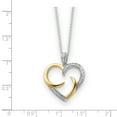 thumbnail image 2 of Sterling Silver & Gold-plated The Arms of Love 18in Heart Necklace and Pendant, 2 of 7