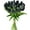 Black, variant on 20pcs Brown Flowers Artificial Tulip Silk Flowers 13.5" for Home Kitchen Wedding Decorations