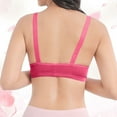 thumbnail image 3 of Women's Front Closure Bra Wireless Lightly Padded Comfortable Bra Full Coverage Support Everyday Bra, 3 of 4