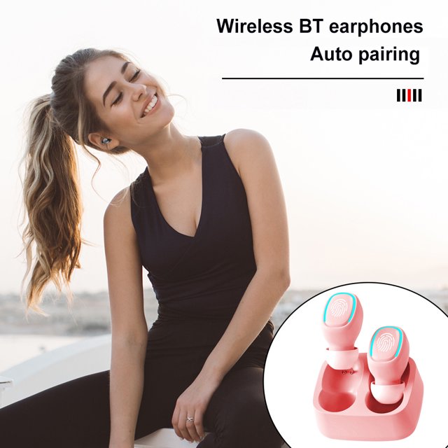 Auricular Tws Audífonos intrauditivos Audífonos 5.2 compatibles con Bluetooth de calidad de sonido HD (rosa) Kuymtek Para estrenar