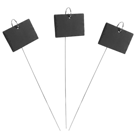 FELTECHELECTR 3Pcs Stainless Steel Plant Markers Grey Weatherproof Garden Labels for Outdoor Plants