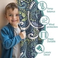 thumbnail image 3 of Blackout Kids Curtains,Blue Ethnic Paisley Pattern Childrens Insulated Curtains Set Of 2,Bedroom Essentials,Toddler Room Decor 52x84in(132x213cm), 3 of 5