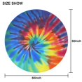 thumbnail image 6 of Colorful Tie Dye Pattern Round Tablecloth 60"x60",Wrinkle Wipeable Table Cloth for Kitchen Dining Room Picnic Patio Party, 6 of 6