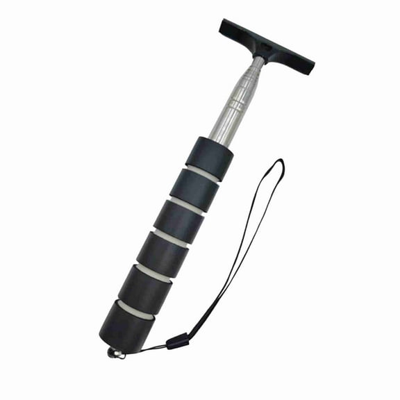 Squeegee Car Rearview Mirror Wiper, Telescopic Auto Mirror Squeegee Portable Side Mirror Squeegee Cleaning Brush For Glass Window Windshield, Black