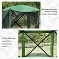 thumbnail image 6 of Garden Storage Shed, Pop Up Camping Canopy Gazebo Screen Shelter Tent with Single Person Easy Set-Up, Ventilating Mesh, Portable Carry Bag for Outdoor Camping Party Event, 7x7FT, Green, 6 of 10