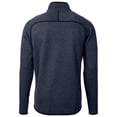 thumbnail image 3 of Men's Cutter & Buck Heather Navy Villanova Wildcats Mainsail Sweater-Knit Full-Zip Jacket, 3 of 3
