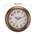 thumbnail image 2 of Uxcell 12 Inch Wall Clock, Battery Operated Non-Ticking Round Wall Clocks for Office Bedroom Living Room, Gold Yellow, 2 of 6