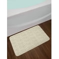 thumbnail image 2 of Tropical Bath Mat, Simple Design of Exotic Hawaiian Leaves Plantation Botanical Art, Plush Bathroom Decor Mat with Non Slip Backing, 29.5" X 17.5", Pale Sepia and Cream, by Ambesonne, 2 of 2