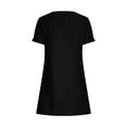 thumbnail image 5 of Efsteb Dresses for Women 2025 V-Neck Loose Dress Short Sleeve Casual Sundresses Comfy Fashion Classic Solid Color Loose Sundresses for Women (Black,L), 5 of 6