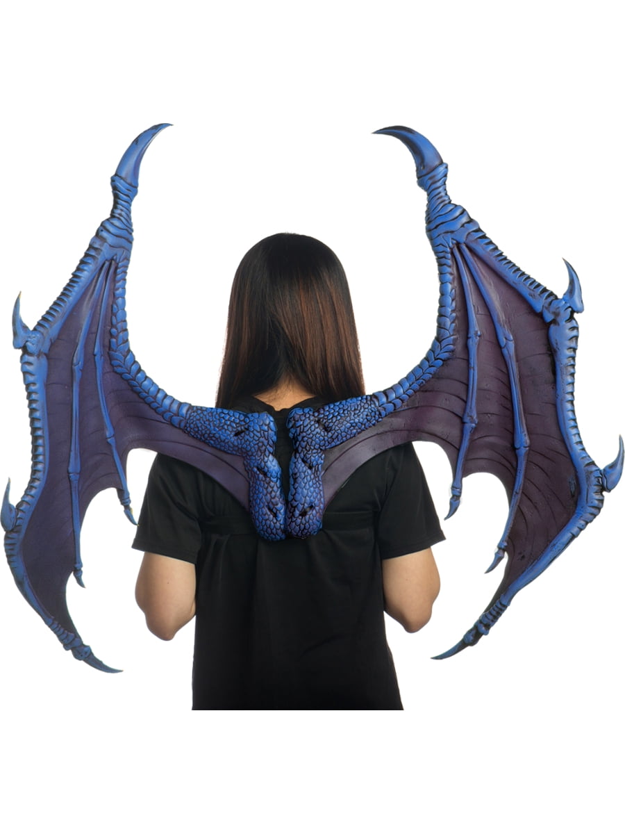 HM Smallwares Supersoft Blue Ultimate Dragon Wings Costume Accessory