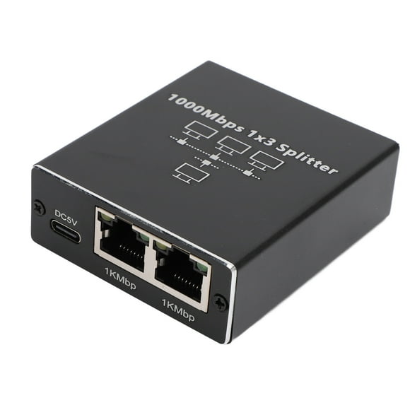 Ethernet Splitter, Stable Transmission Internet Splitter for Cat 6 7 8 Cable