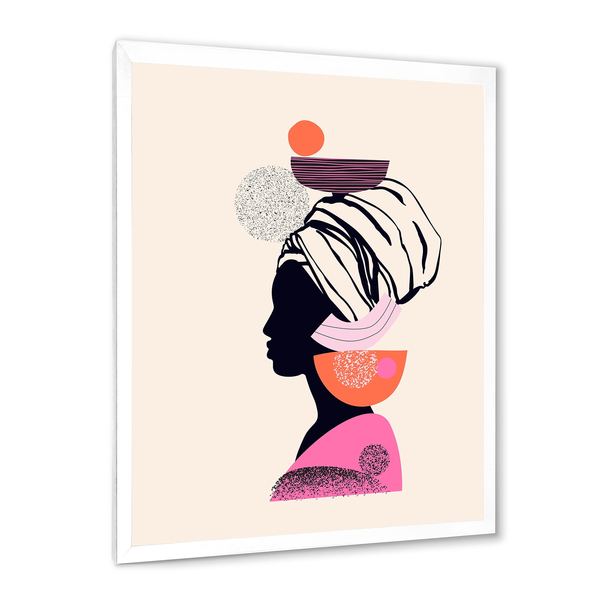 Designart 'Ethnic Portrait of African American Woman' Modern Framed Art Print