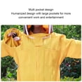 thumbnail image 3 of Bearachild Protección de seguridad amarilla con traje de apicultor hecho con ropa de apicultura de cuerpo completo de algodón Jardín y Patio amarillo XL, 3 of 6