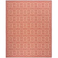 thumbnail image 2 of SAFAVIEH Outdoor LND134Q Linden Collection Red / Creme Rug, 2 of 7