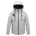 thumbnail image 4 of Usmixi Winter Womens Heated Coat Womens and Mens Heated Jacket Vintage Leopared Heart Print Hooded Outerwear Hiking Clambing 4 Area Electric Heating Coat Unisex 2023 Heated Coat, 4 of 4