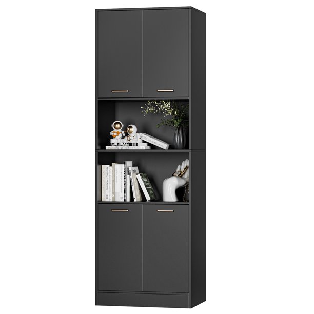 Homfa Tall Bookcases and with Doors, Free Standing Display Bookshelves
