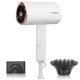 thumbnail image 1 of Secador de pelo de iones negativos portátil de alta velocidad de 18000 RPM, profesional, rápido, 1200 W, plegable, para viajes, herramienta para el cuidado del cabello con iones de agua, color blanc, 1 of 5