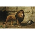 thumbnail image 2 of George Goodwin Kilburne, Jr. 24x17 Black Ornate Framed Double Matted Museum Art Print Titled: A Lion Guarding His Den (1886), 2 of 5