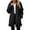 Black, variant on Womens Fuzzy Fleece Jacket Sherpa Lined Zip Up Hoodie Coat with Pockets (Dark Blue S)