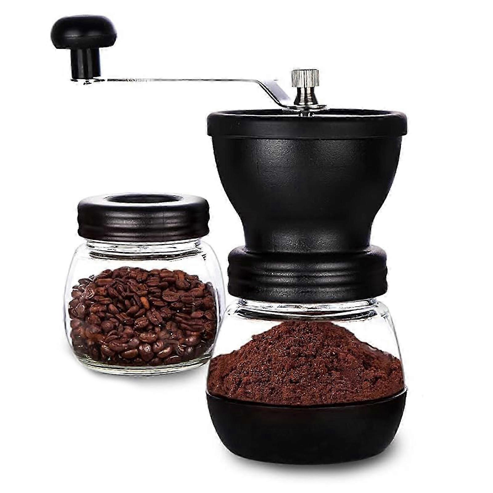 Manual Coffee Grinder Handheld Coffee Grinder With 2 Glass Jars