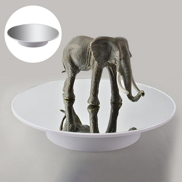 Pantalla giratoria eléctrica de 360 degree giratoria giratoria de bajo ruido Dirección controlable giratoria estable de joyería para fotografía Espejo de asiento blanco Baoblaze Tocadiscos de pantalla