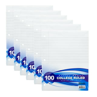 White Regular Copy Paper, 8 1/2 x 11, 3 Hole Punched, 500 Papers Per  Pack. 