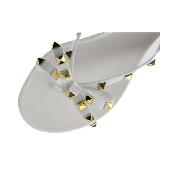 Sandalia con Moño Casual para Dama Hanna MX Jelly White