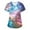 Multicolor, variant on Nursing Scrubs Women Stretch Short Sleeve V-Neck Top Galaxy Star Print Medical Uniforms Breathable Healthcare Workwear