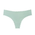 thumbnail image 2 of Odbmxy Women's Plus Size Panties Hipster High Cut Womens G String Panties Solid Green Stretch Sports Thong Panties, 2 of 5