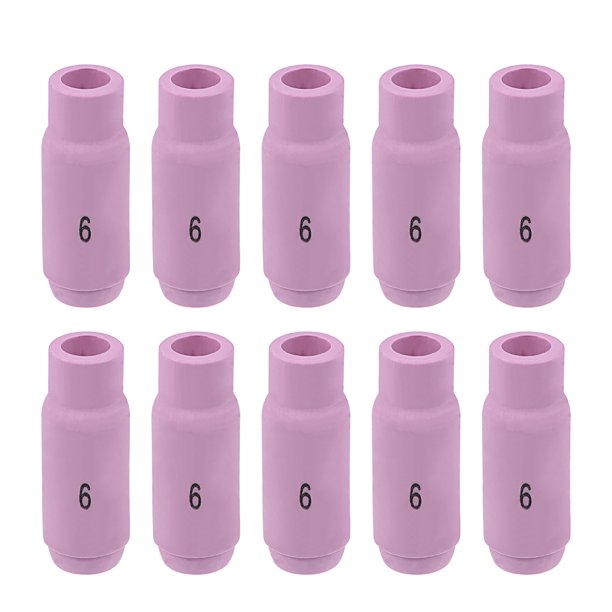 10 Pcs 10N48 6 Electric Welding Torch Ceramic Nozzle Cap 10×47.5mm
