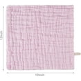 thumbnail image 6 of Viviland Baby Muslin Washcloths 12 Pack for Baby's Sensitive Skin, 6-Layer Cotton Bath Towel, Soft Newborn Baby Face Wipes, Great Shower Gift, 12 x 12 inches (Pure Pink), 6 of 7