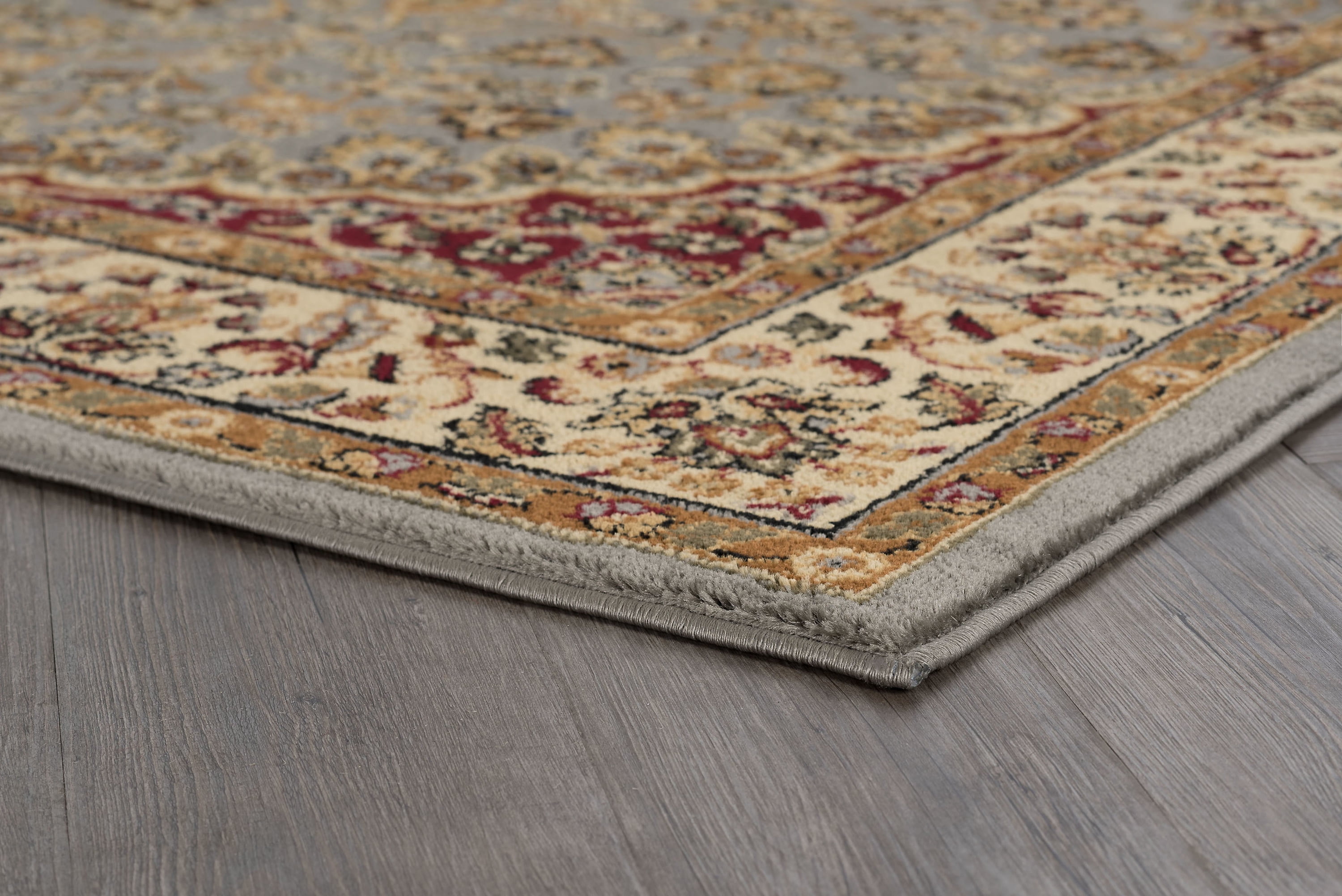 Transitional 5x7 Area Rug (5' x 7') Oriental Blue, Red Living Room Easy to Clean