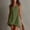 *Army Green, variant on ClodeEU Women's V Neck Adjustable Spaghetti Strap Dress with Fringe Trim,Casual Summer Mini Dress Army Green,Women's Plus L