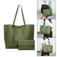 thumbnail image 4 of Handbags for Women, Ladies Handbag Tote Bag Soft PU Leather Large Capacity Womens Top Handle Shoulder Bag Green, 4 of 7