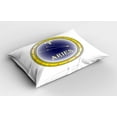 thumbnail image 2 of Ambesonne Zodiac Aries Pillow Sham 2 Pack, Sign Constellation, 30"x20", Navy Blue Orange, 2 of 3