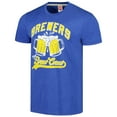 thumbnail image 2 of Men's Homage Royal Milwaukee Brewers Doodle Collection The Brew Crew Tri-Blend T-Shirt, 2 of 3